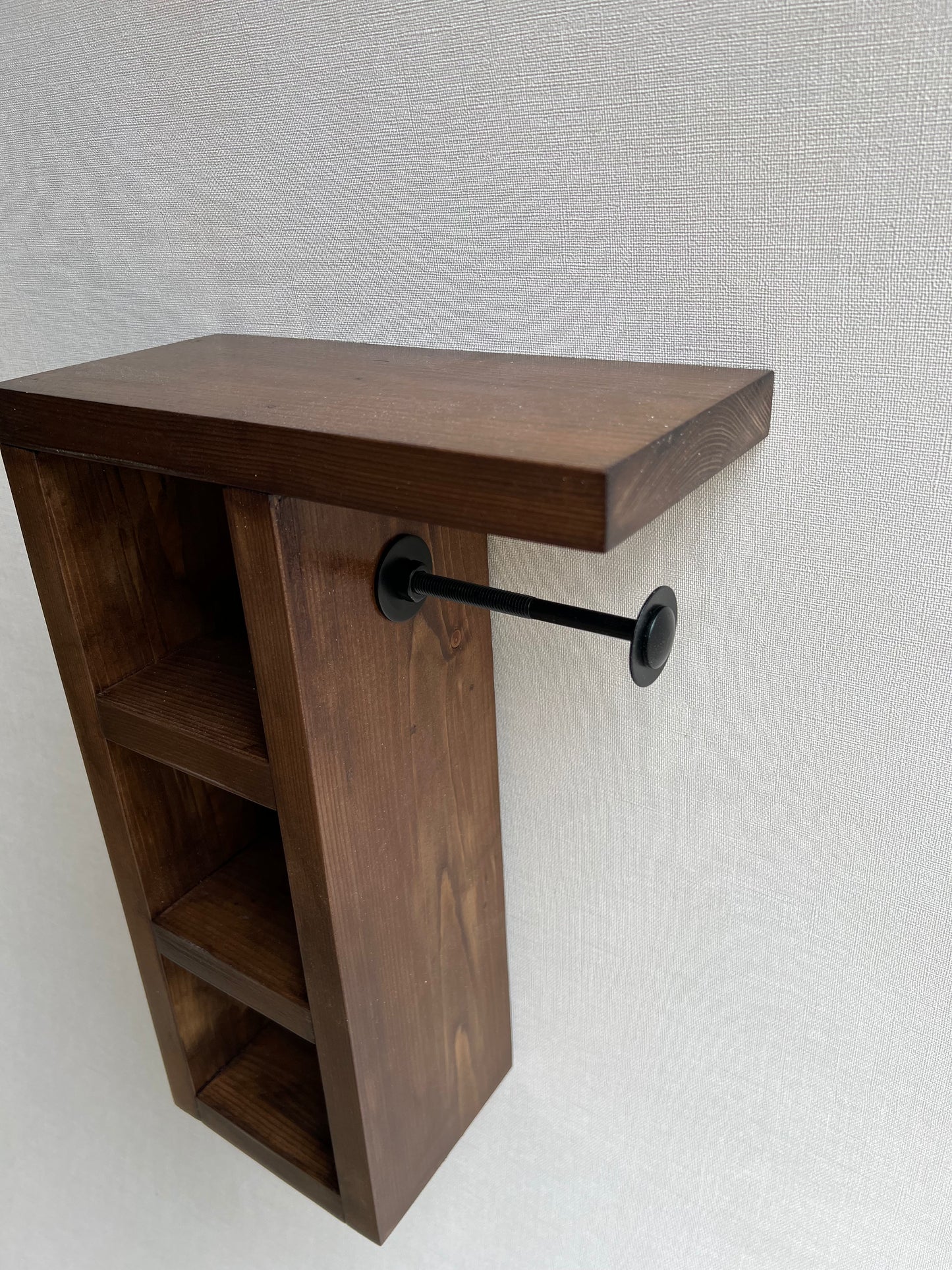 Rustic Wood Toilet Paper Holder Wall Mounted