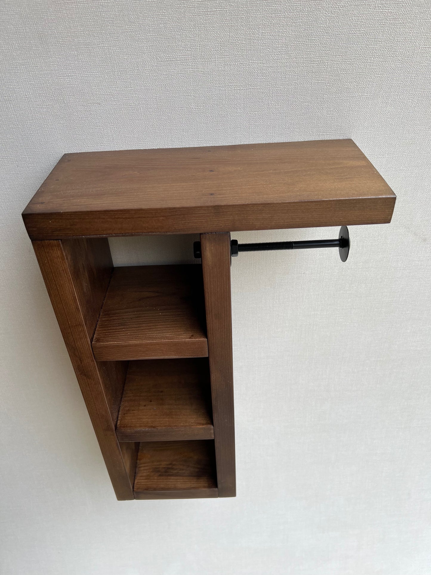 Rustic Wood Toilet Paper Holder Wall Mounted