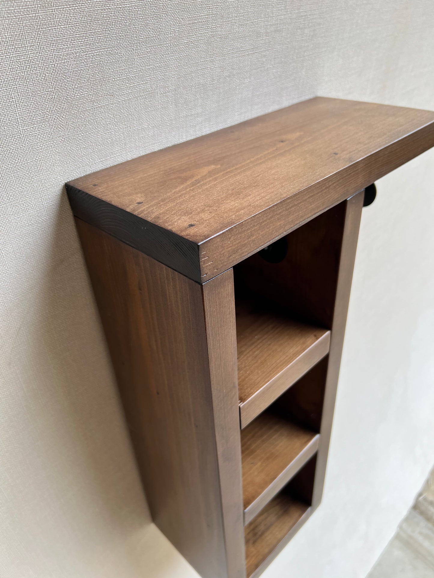 Rustic Wood Toilet Paper Holder Wall Mounted