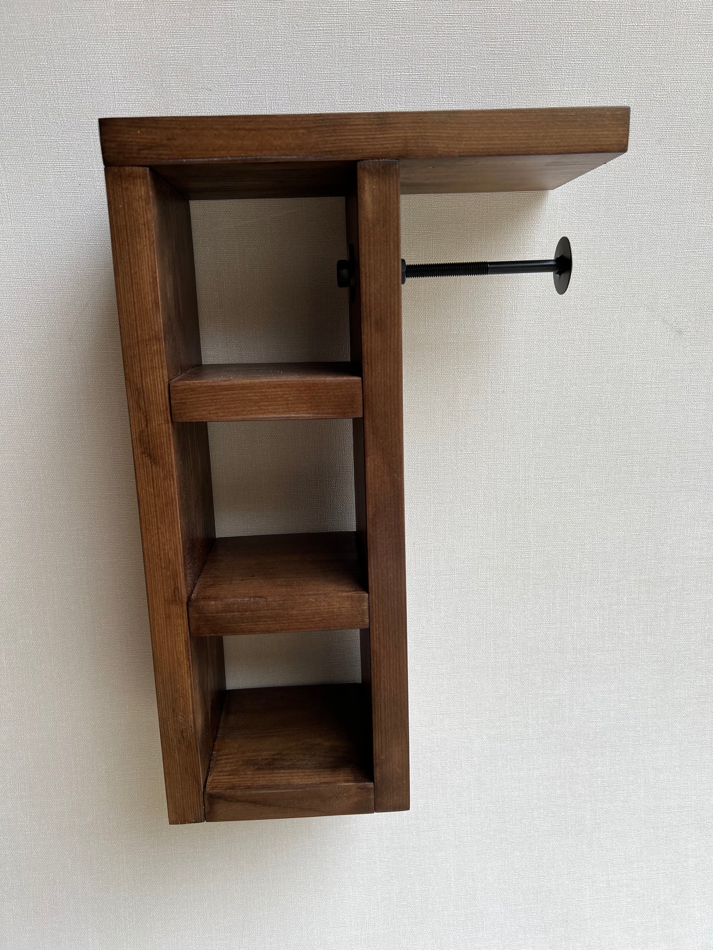 Rustic Wood Toilet Paper Holder Wall Mounted