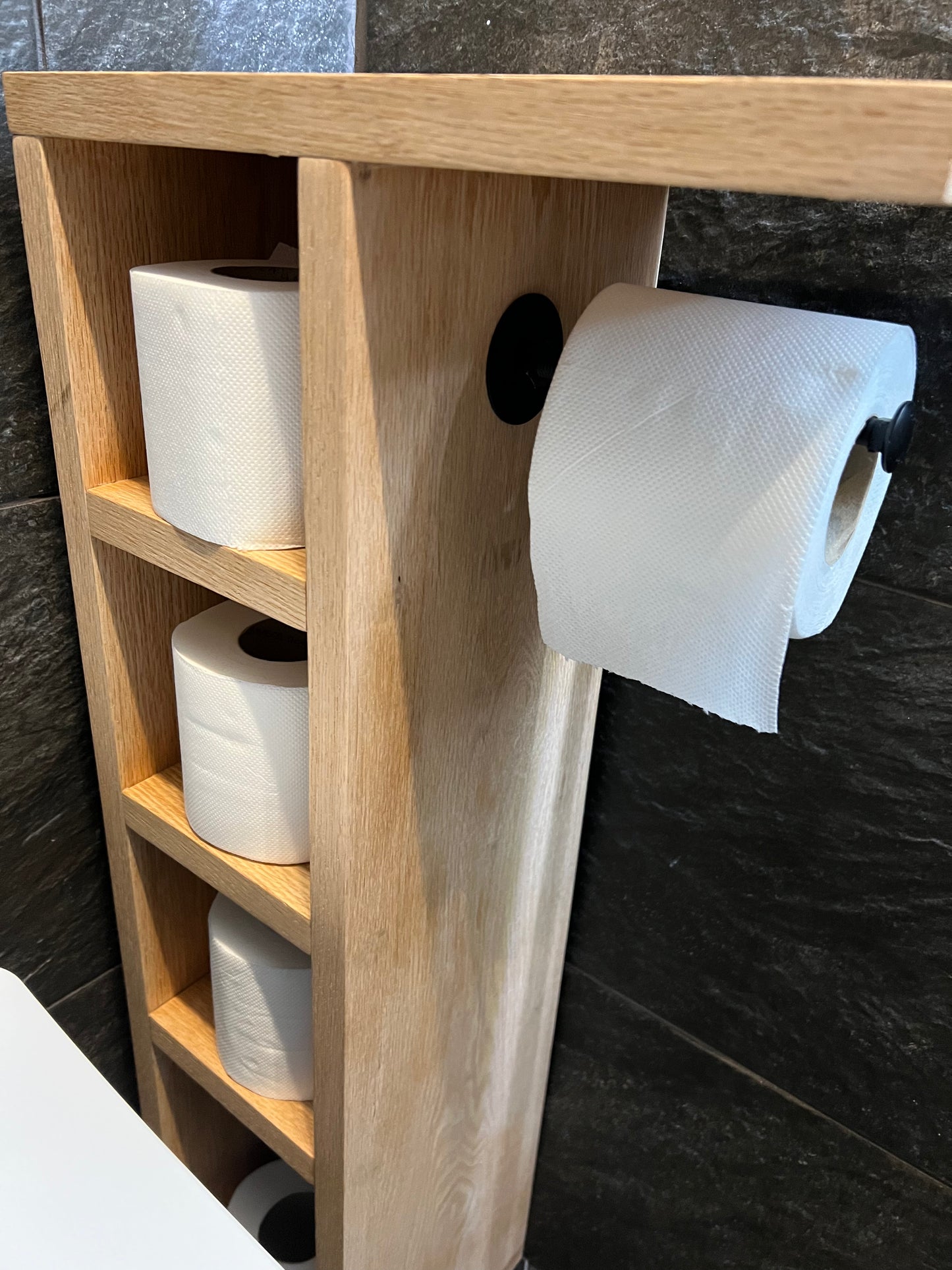 Rustic Wood Toilet Roll Paper Holder