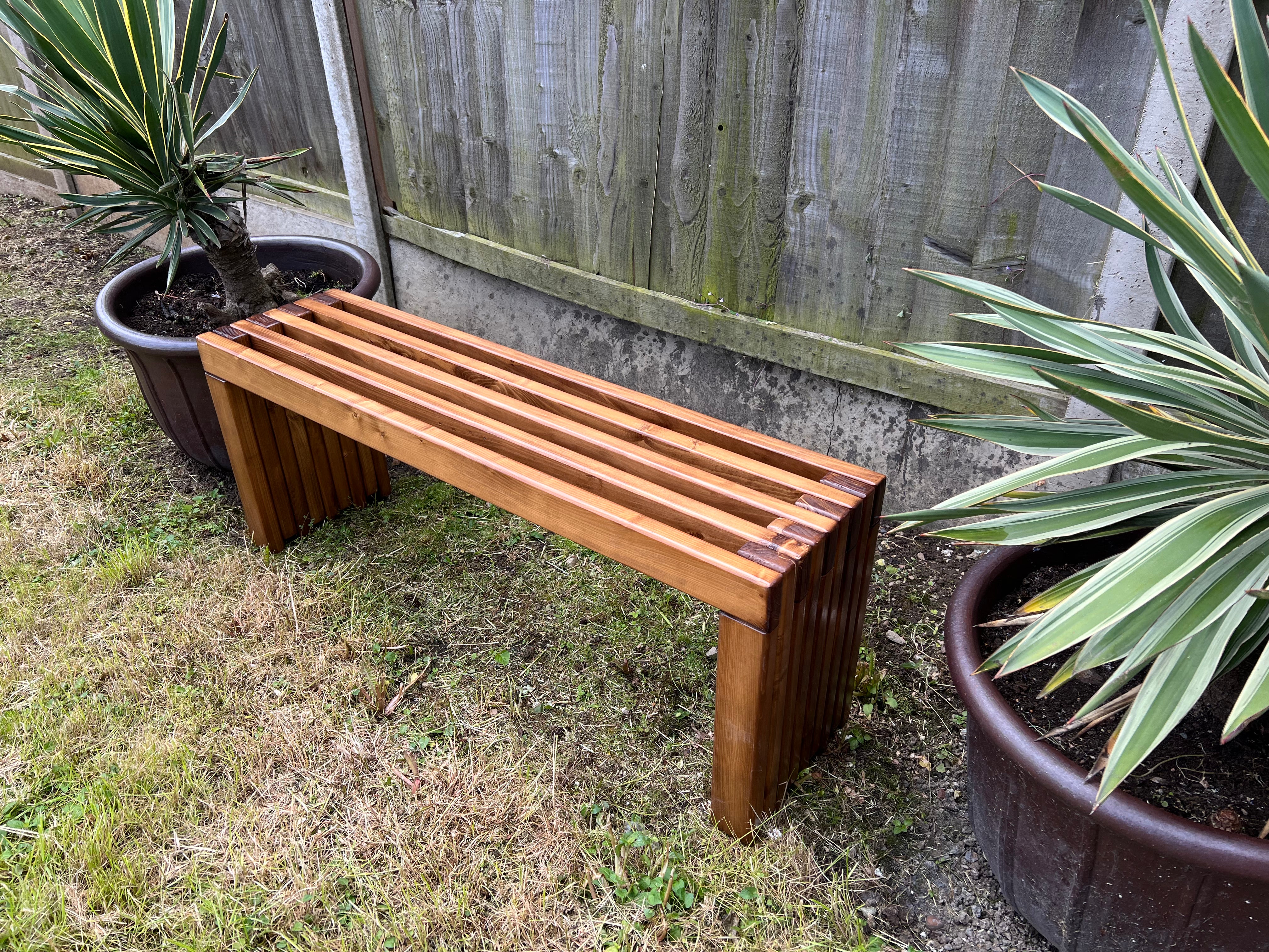 rustic garden bench