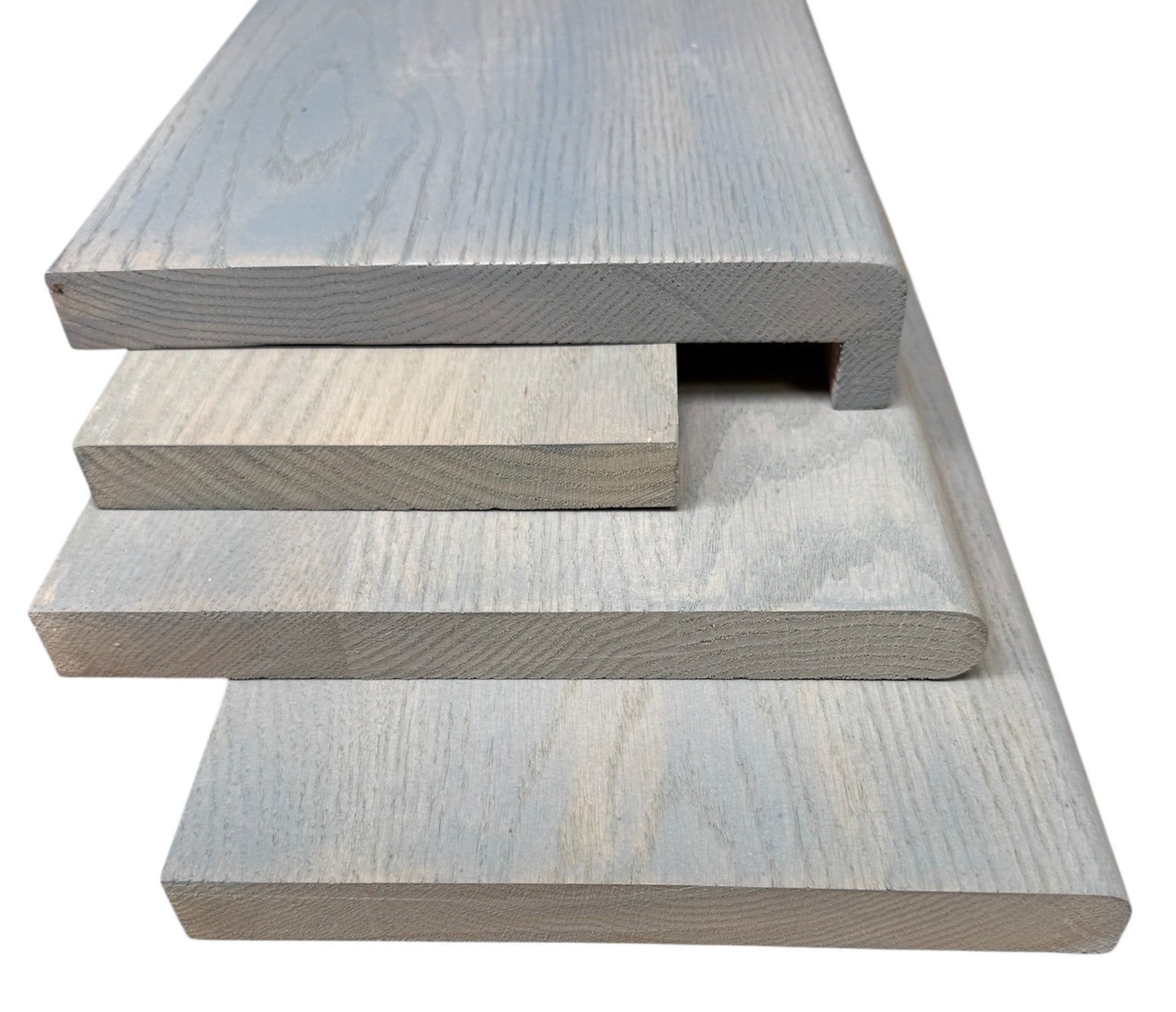 Solid Grey Stained Oak Window Sill Window Board 20 - 22mm Thick Various Sizes And Edge