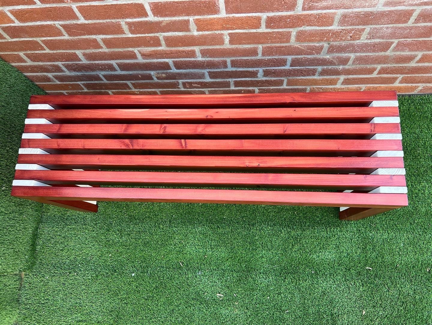 Rustic designed wood bench garden bench beds end reception room hallway