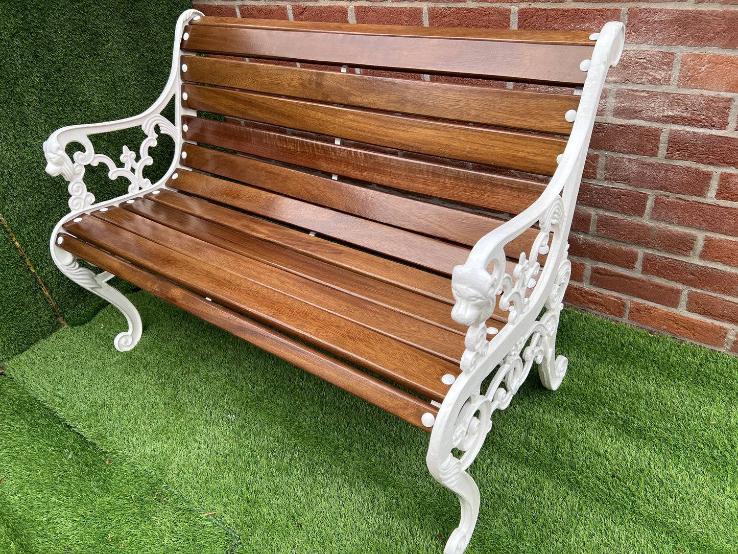 Cast iron garden rustic bench