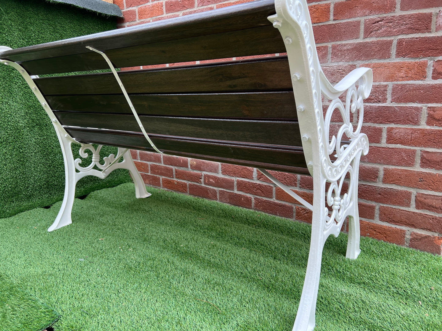 Cast iron garden rustic bench