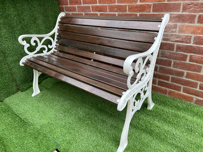 Cast iron garden rustic bench