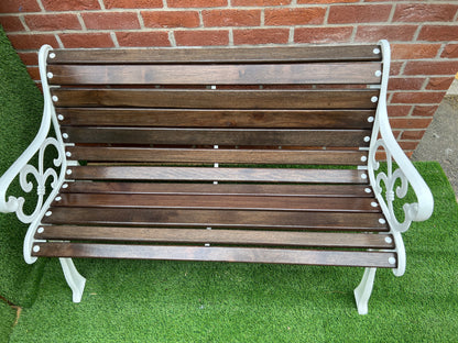 Cast iron garden rustic bench