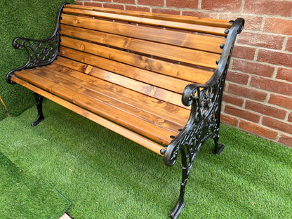 Cast iron garden rustic bench