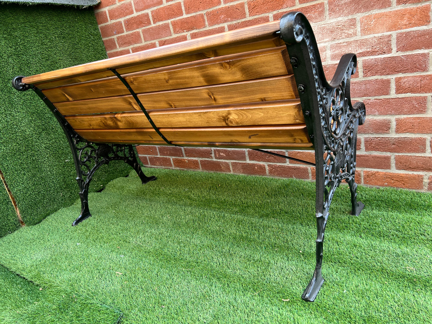 Cast iron garden rustic bench