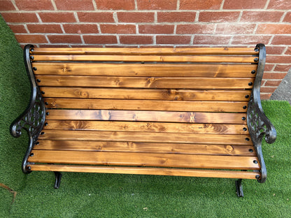 Cast iron garden rustic bench