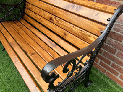 Cast iron garden rustic bench