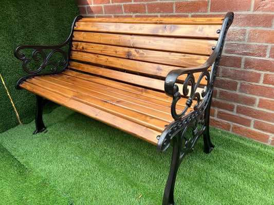 Cast iron garden rustic bench