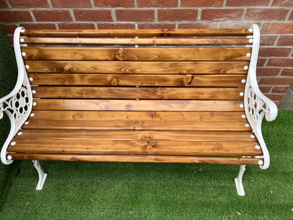 Cast iron garden rustic bench