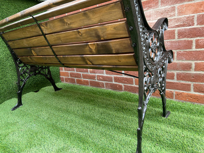 Cast iron garden rustic bench