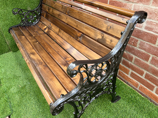 Cast iron garden rustic bench