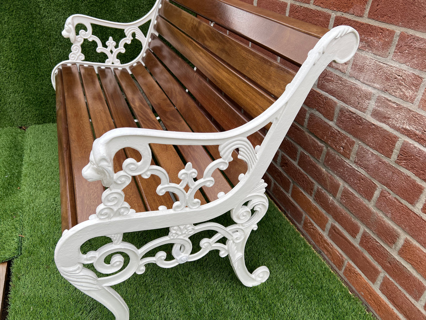 Cast iron garden rustic bench