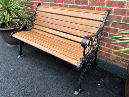 Cast iron garden rustic bench