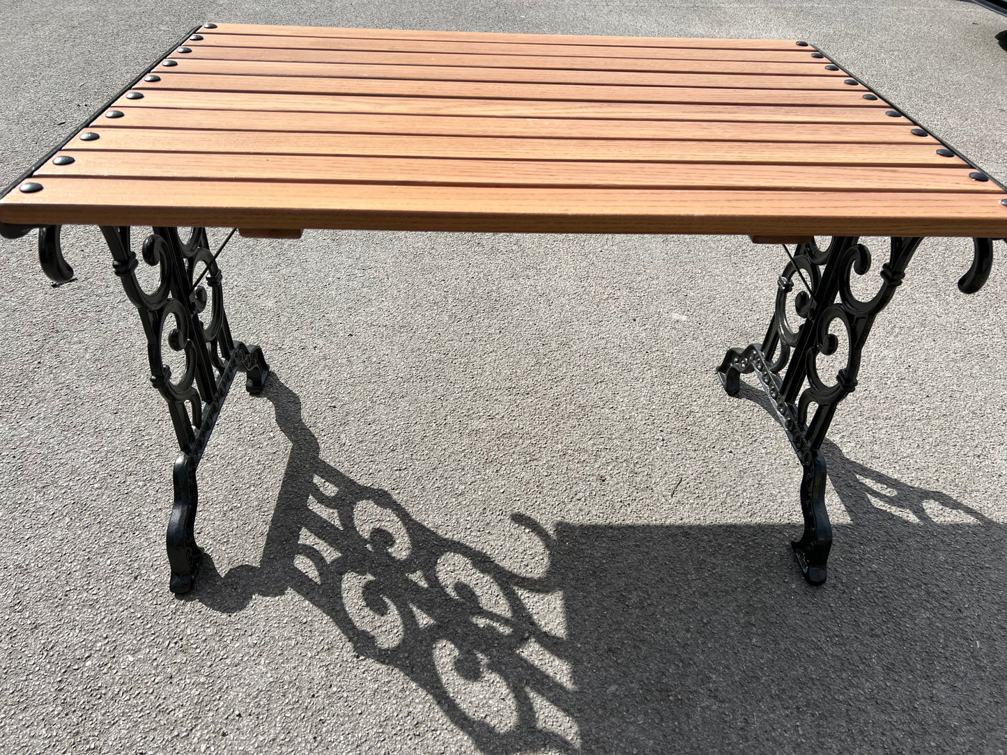 Cast iron garden rustic table