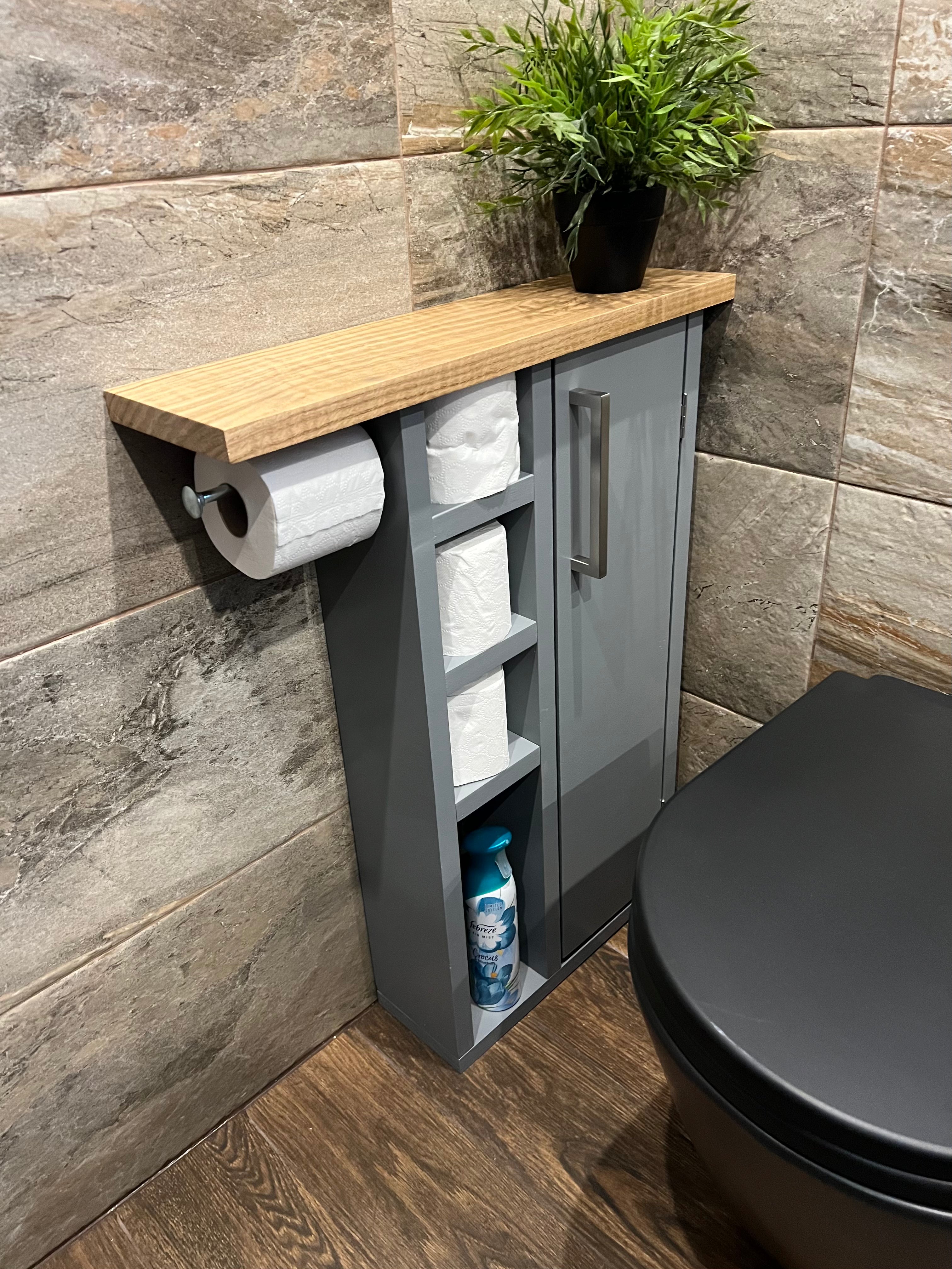 Rustic Roll Paper Rustic Wood Toilet Roll Paper Holder Unit - HDM WOOD