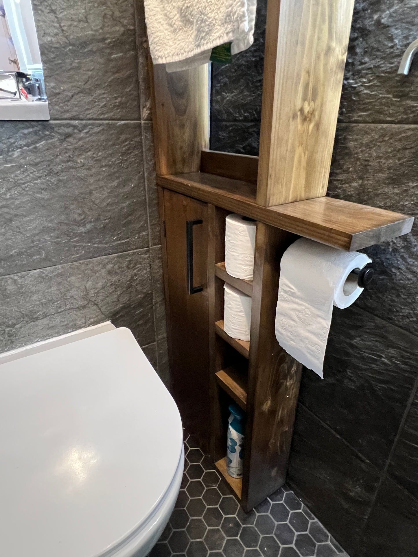 Rustic Wood Toilet Roll Paper Holder