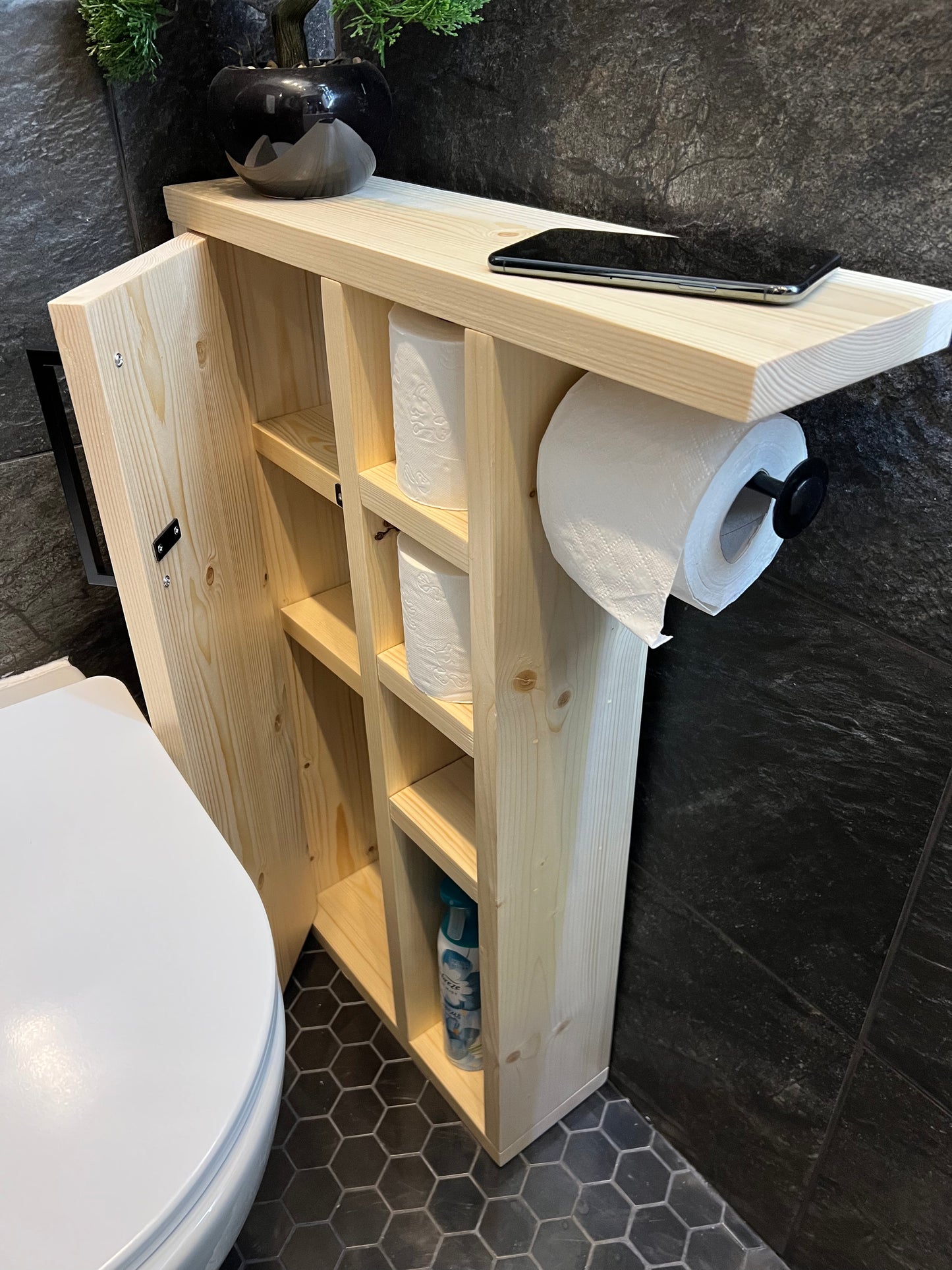 Rustic Wood Toilet Roll Paper Holder