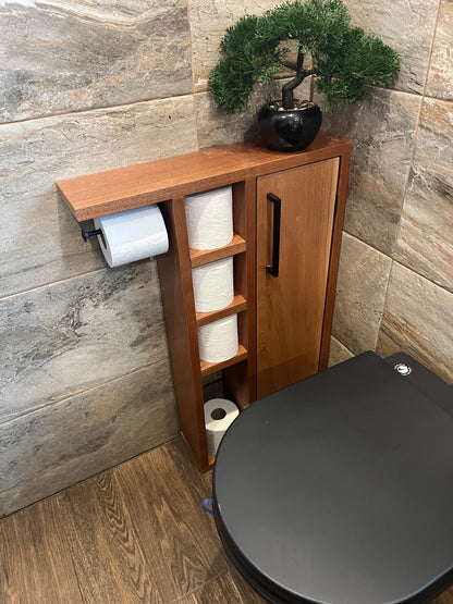 Rustic Wood Toilet Roll Paper Holder