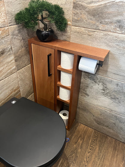 Rustic Wood Toilet Roll Paper Holder