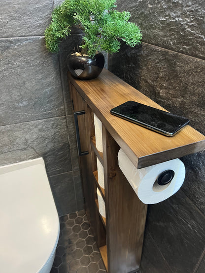 Rustic Wood Toilet Roll Paper Holder