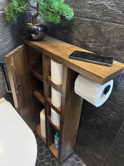 Rustic Wood Toilet Roll Paper Holder