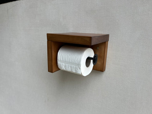 Rustic Wood Toilet Roll Paper Holder - HDM WOOD