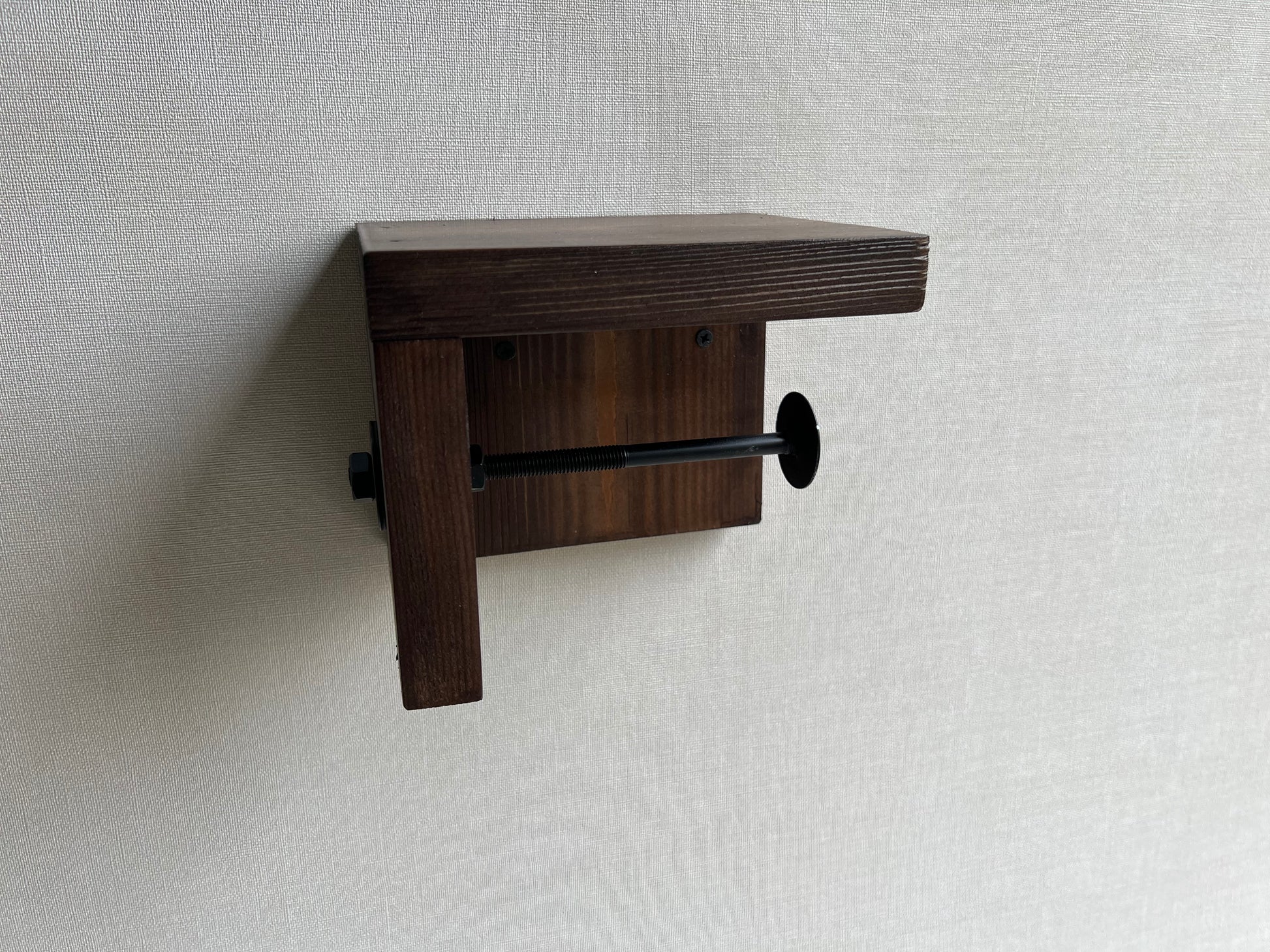 Rustic Wood Toilet Paper Holder Wall Mounted