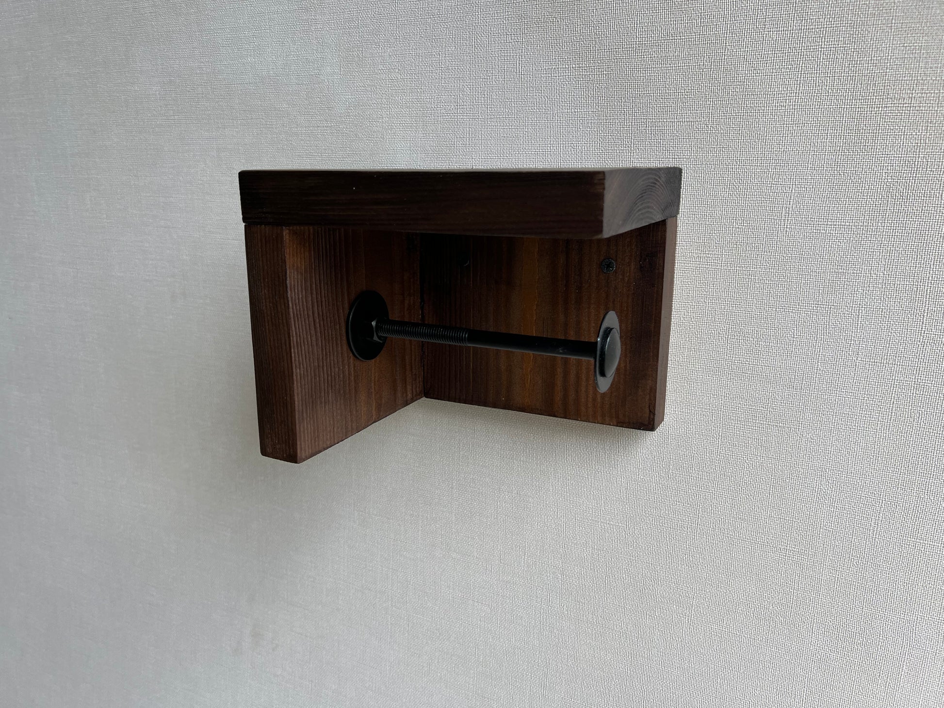 Rustic Wood Toilet Paper Holder Wall Mounted