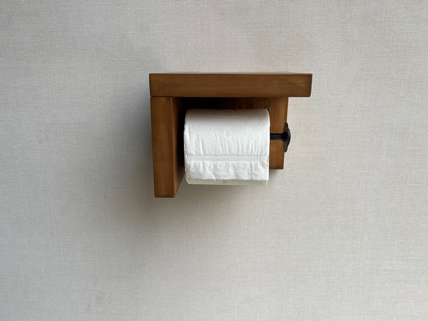 Rustic Wood Toilet Paper Holder Wall Mounted