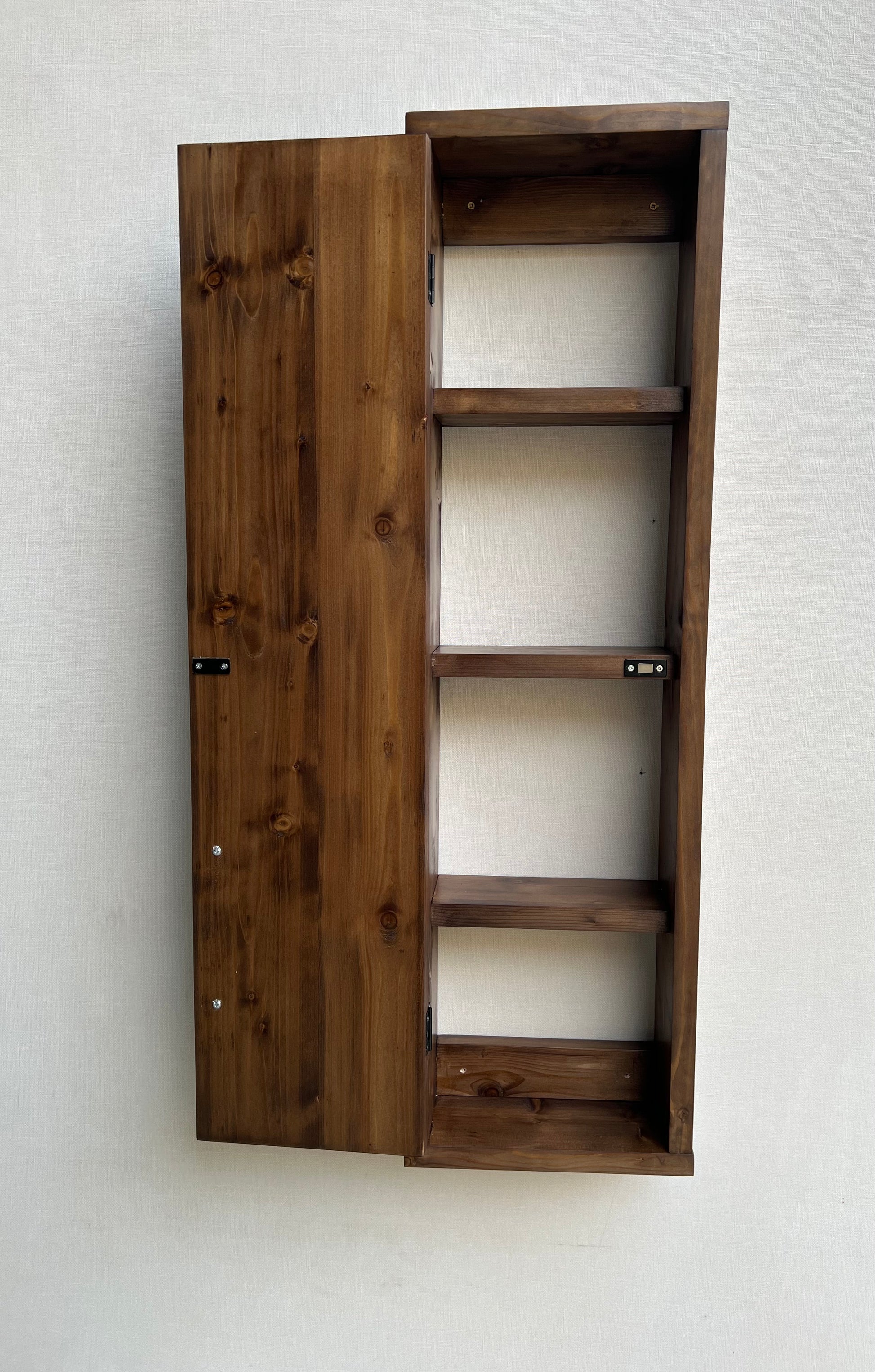 Rustic Wood Wall Mounted Bathroom Unit