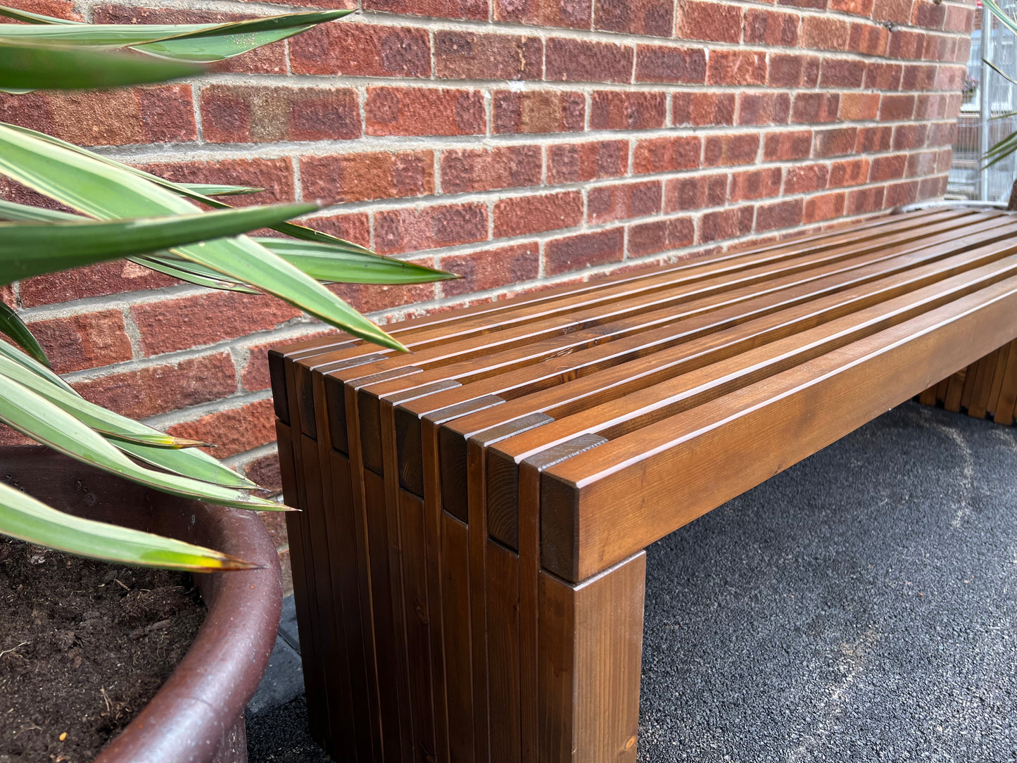 Rustic designed wood bench garden bench beds end reception room hallway