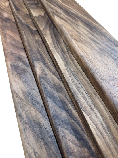 Solid American Walnut StairCase Stair Cladding Kit Treat And Riser Replacement 20x255x1000mm