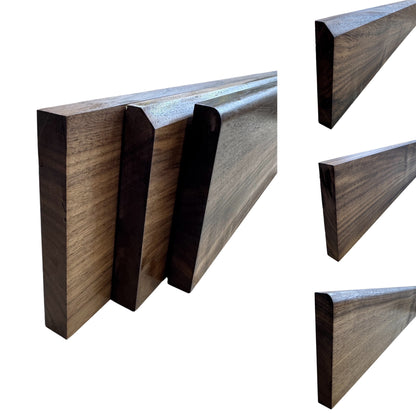 SOLID AMERICAN DARK WALNUT SKIRTING BOARD CHOICE STILE 20 x 120 mm