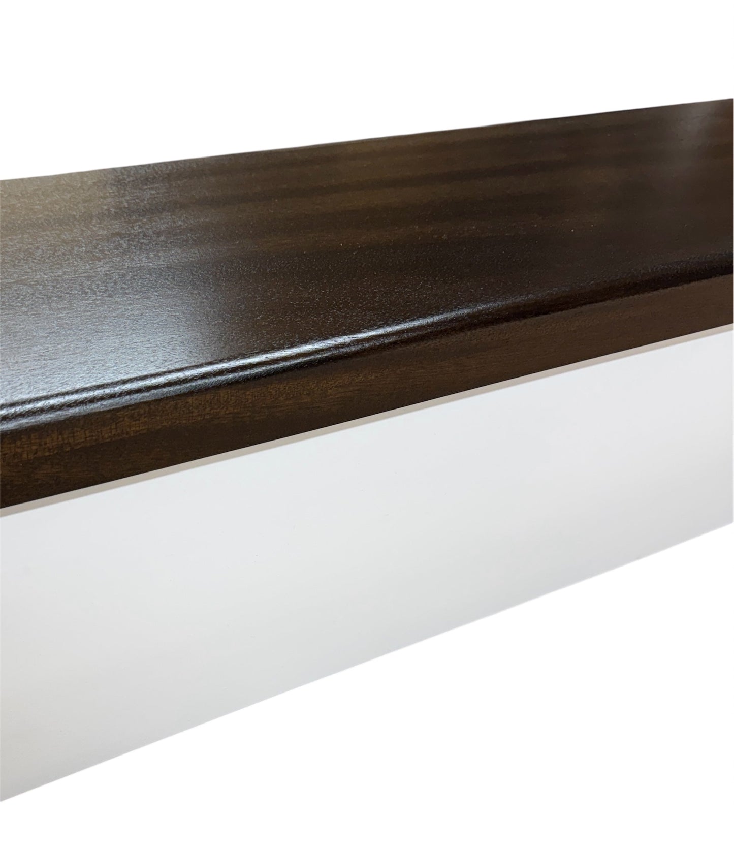 Black Ebony Finish Solid African Sapele StairCase Stair Cladding Kit Treat And White Riser Replacement 20x255x1000mm