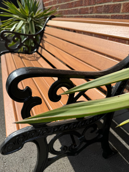 Cast iron garden rustic bench