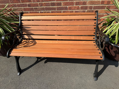 Cast iron garden rustic bench