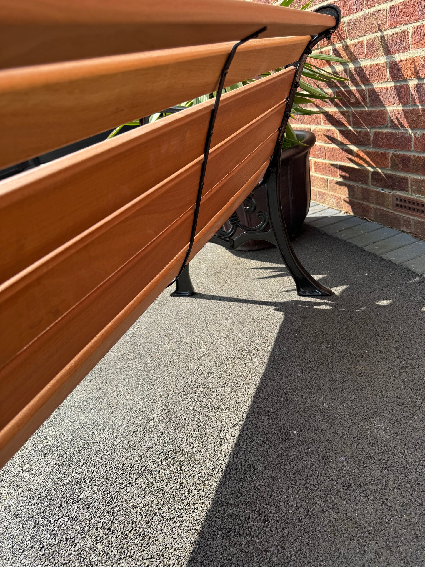 Cast iron garden rustic bench