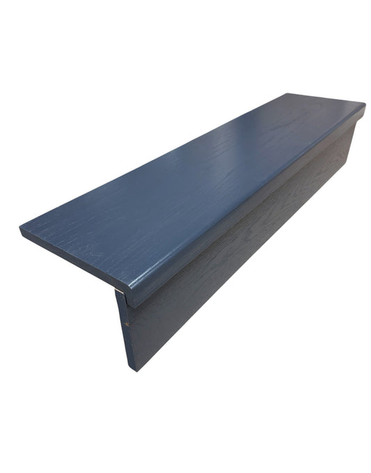 Dark Grey Finish Solid Oak StairCase Stair Cladding Kit Treat And Riser Replacement 20x255x1000mm
