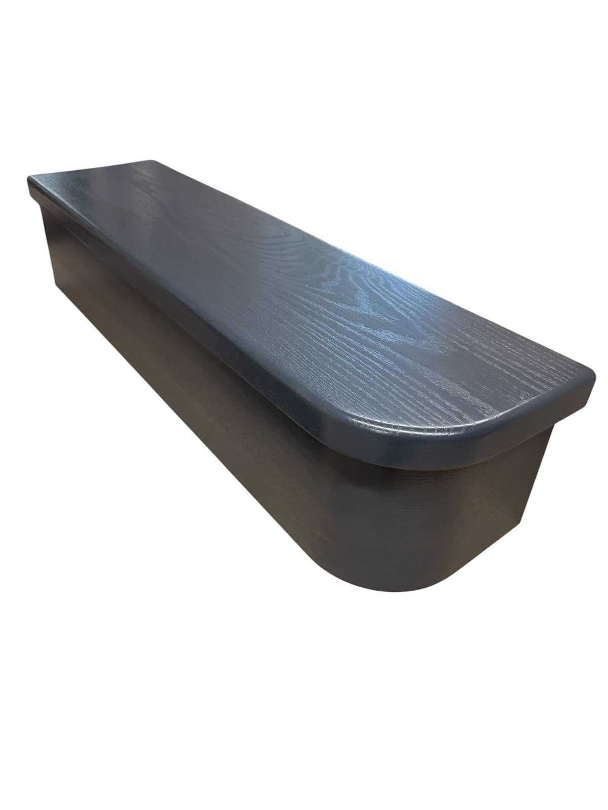 Dark Grey Finish Solid Oak StairCase Stair Cladding Kit Treat And Riser Replacement 20x255x1000mm
