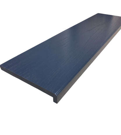 Dark Grey Finish Solid Oak StairCase Stair Cladding Kit Treat And Riser Replacement 20x255x1000mm