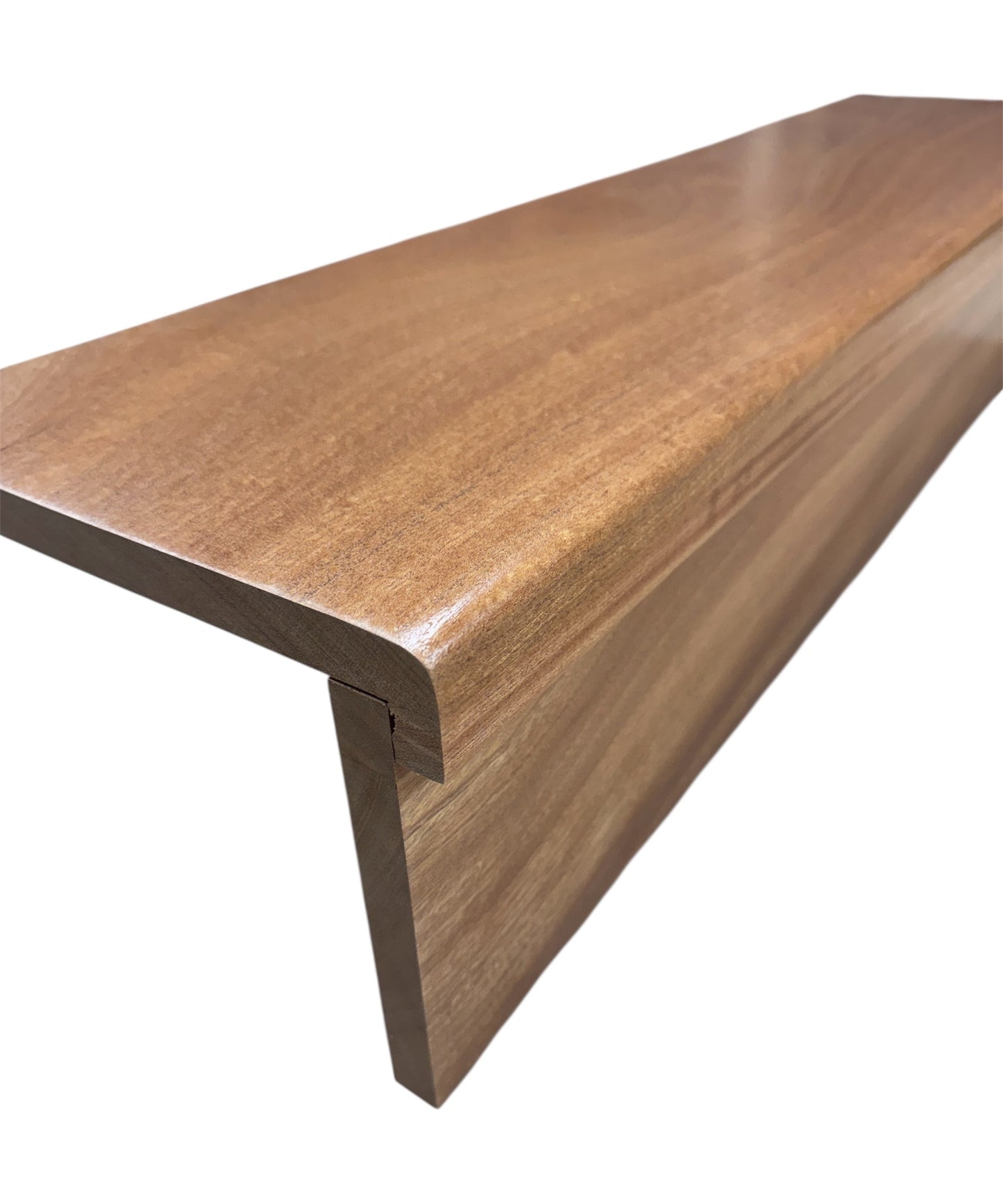 Solid African Sapele StairCase Stair Cladding Kit Treat And Riser Replacement 20x255x1000mm