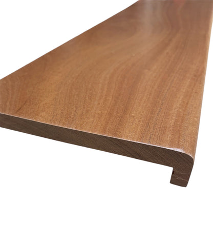 Solid African Sapele StairCase Stair Cladding Kit Treat And Riser Replacement 20x255x1000mm