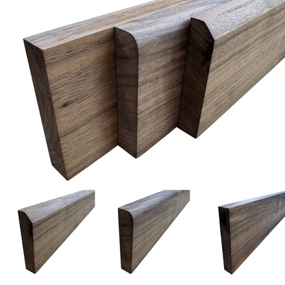 SOLID AMERICAN DARK WALNUT SKIRTING BOARD CHOICE STILE 20 x 95 mm