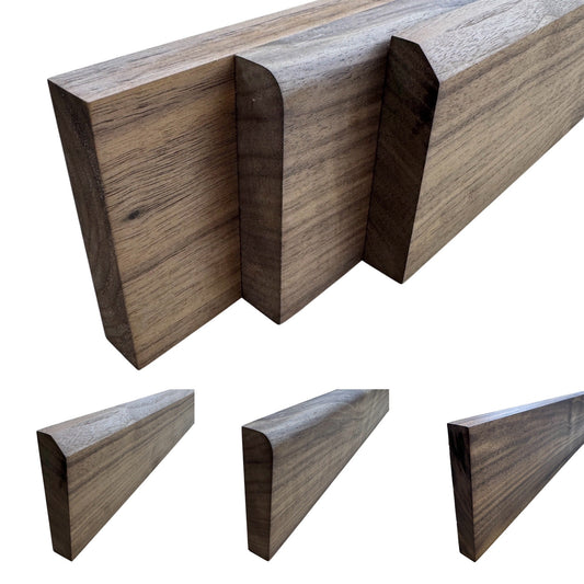 SOLID AMERICAN DARK WALNUT SKIRTING BOARD CHOICE STILE 20 x 95 mm