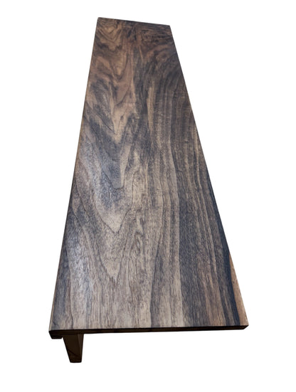Solid American Walnut StairCase Stair Cladding Kit Treat And Riser Replacement 20x255x1000mm